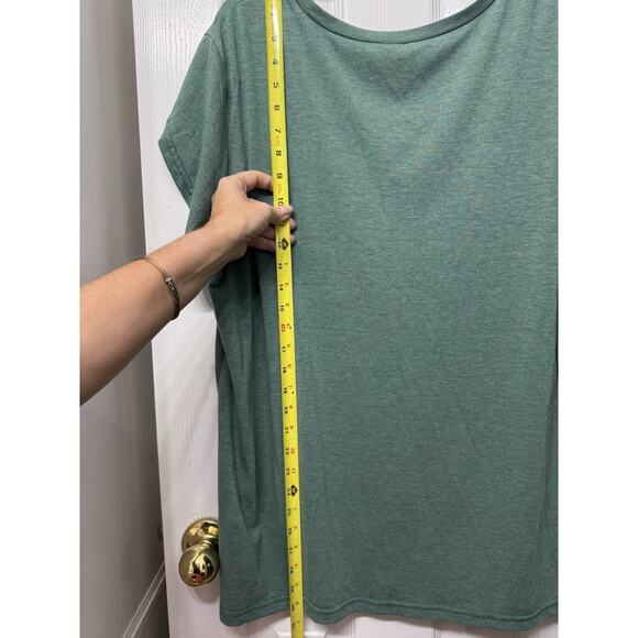 SHEIN Women’s Plus Flutter Sleeve Tee in Green - Size 3X - Picture 6 of 6